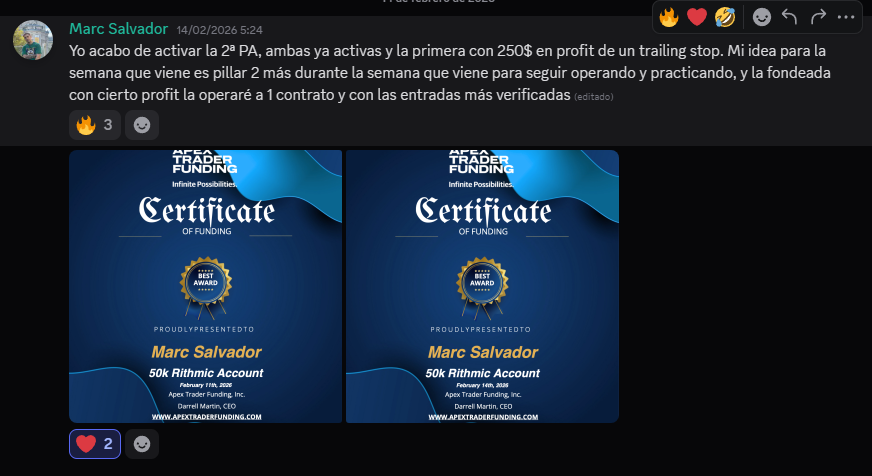 Resultado de alumno fondeado